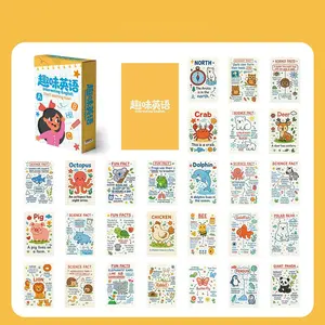 55pcs Fun English Flashcards, Vocabulary Learning Cards, Engaging Picture Flashcards, Ideal for Language Study