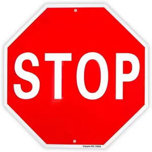 Stop Sign Street Slow Warning Reflective Signs 12"x 12" 40 Mil Rust Free Aluminum Sign, UV Protected and Weatherproof Decor Waterproof
