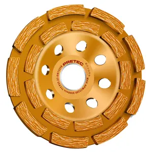 4-1/2" Diamond Grinding Wheel for Angle Grinder, 18-Segment Double Row Concrete Polishing Disc, Marble & Granite Surface Grinder, 7/8" Arbor