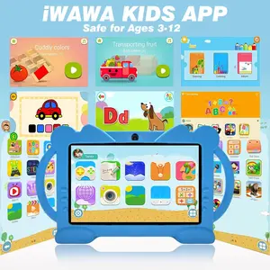 7-inch Android tablet, cute cat design toddler tablet, education and entertainment all-in-one, portable, suitable for multiple scenarios, with parental control feature, children's soft silicone tablet, best birthday gift