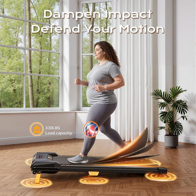 【HappyValentine's Day】Incline Treadmills Home, 330 lbs Capacity, 3-in-1 Under Desk Treadmill, Shock-Absorbing Quiet Walking Pad, Indoor Mini Exercise Equipment with Remote Control, Portable, Compact, Collapsible, with LED Display, Office Use, T1 classic