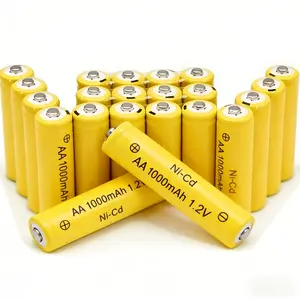 1.2V AA 1000mAh Nicd Nickel Cadmium Rechargeable Batteries Long Lasting for Outdoor Solar Landscape Lawn Lamps, Post Light,Pathway Lights