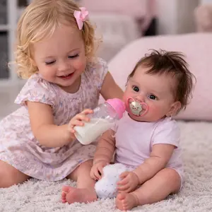 20 Inches Real Baby Size Rooted Hair Lifelike Smiling Reborn Baby Doll Crafted in Full Body Silicone Vinyl Anatomically Correct Realistic Newborn Girl Dolls Waterproof Toy for Girls