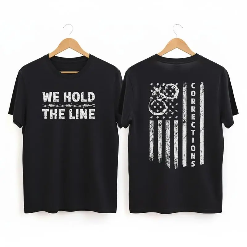 Corrections Officer Hoodie, We Hold The Line, Thin Gray Line, Gift for Corrections Officer