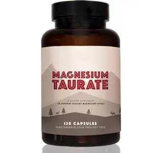 Magnesium Taurate 750mg (150mg Elemental Magnesium) – 120 Vegetarian Capsules – High-Absorption Magnesium Taurate Supplement for Heart, Muscle, and Nerve Support – Non-GMO, Gluten-Free, Made in USA