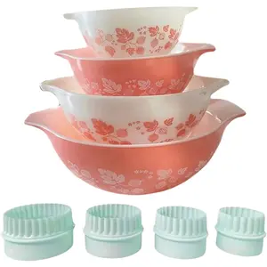 4Pcs Display Stands for Pyrex Mixed Cinderella Bowls, Stacker Stacking Rings for Pyrex Bowls, Bowl Display Stands for Cabinet, Cabinet Organizer, SPANSEE, Mint Green No Brand