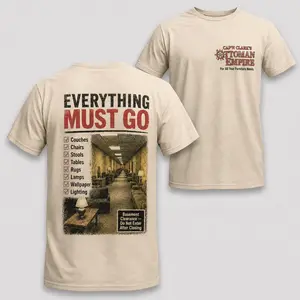 [Made in USA] Cap'n Clark's Ottoman Empire T-Shirt, Backrooms shirt, Everything Must Go Creepy Furniture Store Tee, Weirdcore Graphic T-Shirt, Horror, Unisex Casual Streetwear