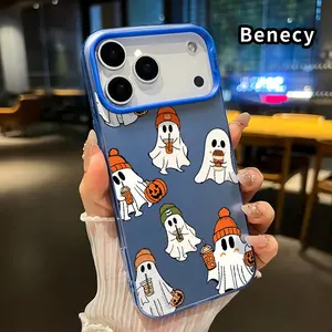 Phone Case for iPhone 17 Pro Max 17 Air Ghostly Beverage Charms Pattern Anti-Scratch Shockproof Pocket-Friendly durable Cover Cellphone Protective