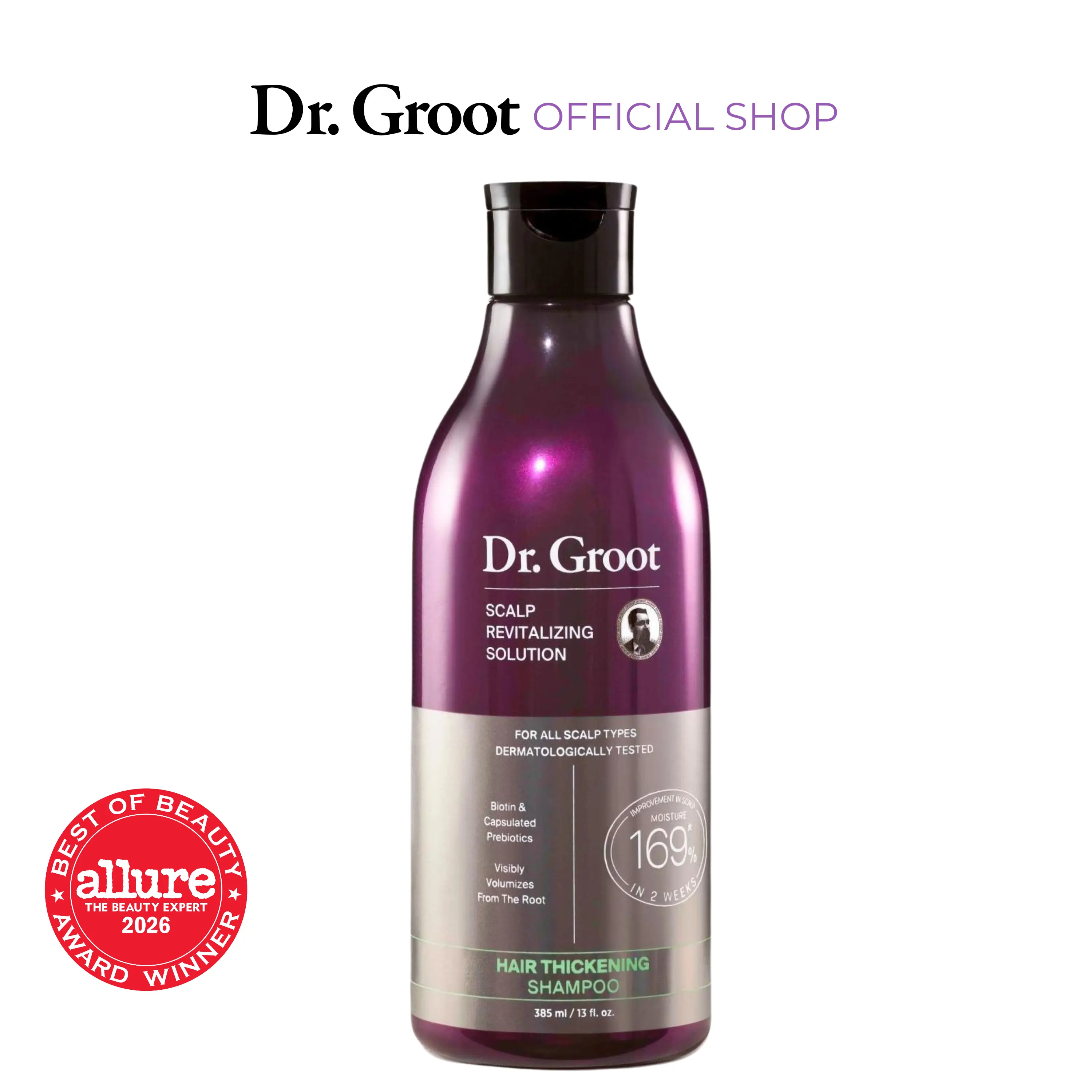 Dr. Groot Hair Thickening Shampoo, Korean Color-Safe Haircare with Biotin, Rosemary Oil to help Volumize Thinning, Cleansing Shampoo