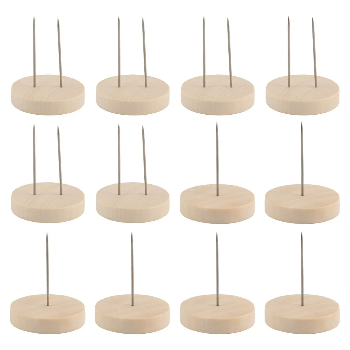 12pcs Crochet Doll Stand Doll Stand Felt Animal Doll Toy Wooden Base Support Action Figure Stand