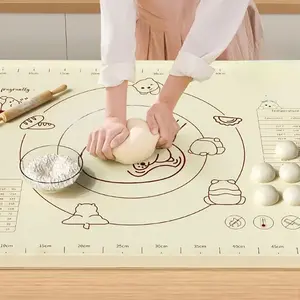 Silicone Pastry Mat with Measurements, Non-Stick Rolling Pin Pad, Size 50x70 Cm, Ideal for Baking, Dough Kneading, Cooking Tools, Baking Supplies