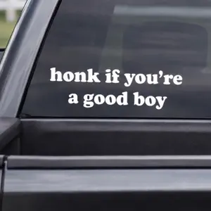 Honk If You’re A Good Boy Car Decal Truck Bumper Sticker Window Windshield Vinyl Funny Meme