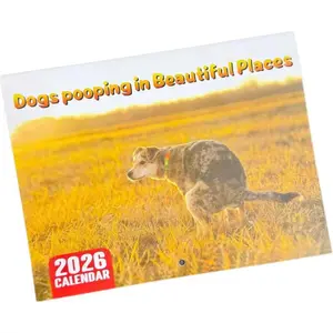 2026 Dogs Pooping Calendar, Funny Pet Calendar,White Elephant Gift, Secret Santa Present