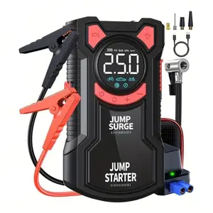 5-In-1 Portable Car Jump Starter, Digital Tire Air Inflator, Multi-functional Vehicle Battery Power Pack, Auto Emergency Battery Booster & Roadside Rescue Tool