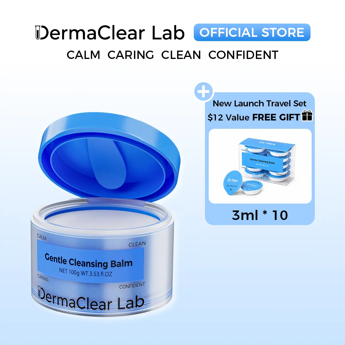 Makeup Removing Cleansing Balm | Deep Cleansing for Sensitive Skin | Centella & Houttuynia Formula | Melt Away Waterproof Makeup | 100g + FREE Travel Minis 3ml×10 DealsForyou