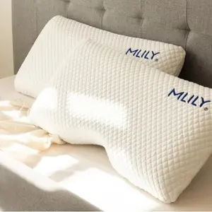 MLILY Serenity Pillow Queen Size Cotton Neck Pillow for Side Sleepers with Cooling Effect Cover
