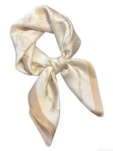 Women's Elegant Random Pattern Square Scarf, Boho Style Scarf, Casual Soft Comfortable Shawl for Daily Wear, Fashion Accessories for Women & Girls