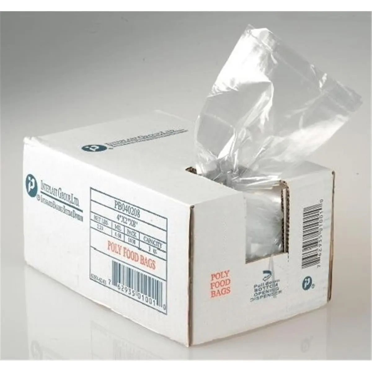 Inteplast Group IBS PB080418H Poly Bag Heavy Duty 8 in. W x 4 in. G x 18 in. L