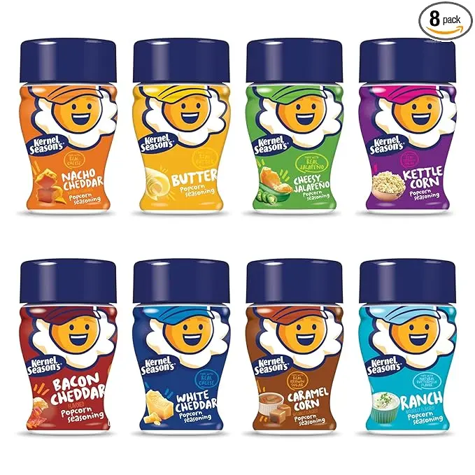Kernel Season's Popcorn Seasoning Mini Jars Variety Pack, 0.9 Ounce (Pack of 8)