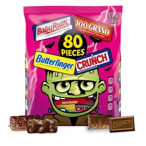 100 Grand Mini and Fun Size Assorted Candy Bars, Bulk 80 Count Pack, 32.1 oz