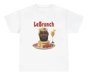 LeBrunch T Shirt Funny Lebron Meme Food Basketball Gen Z Humor Tee, Adult funny T-shirt, Gift for Woman and Man
