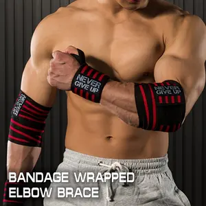 Men's & Women's Gym Elbow Support Wraps, Elastic Bandage for Push-Ups, Squats, Deadlifts, Powerlifting Training Gear, Sports Accessories
