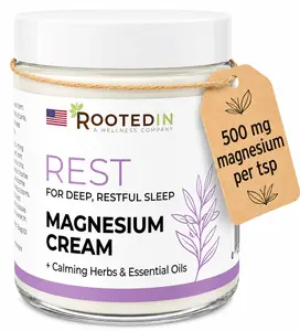 Rooted In Magnesium Sleep Cream Deep Rest Relaxation High Absorption No Morning Grogginess Fast Acting Hydration Calming Moisturizing Blend Moisture Hydrating