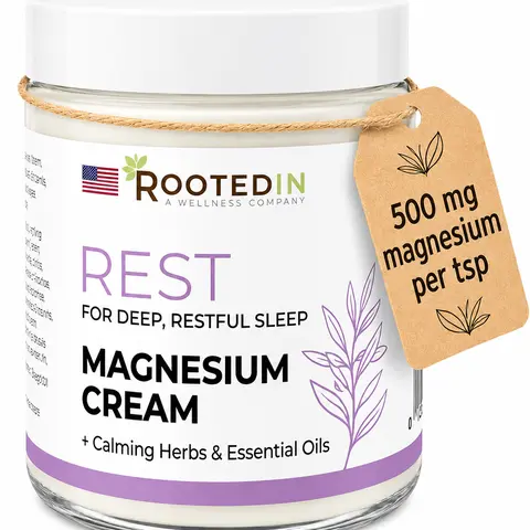 Rooted In Magnesium Sleep Cream Deep Rest Relaxation High Absorption No Morning Grogginess Fast Acting Hydration Calming Moisturizing Blend Moisture Hydrating