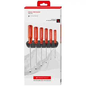 PB Swiss Tools PB 240.CBB Classic screwdrivers set with wall mount