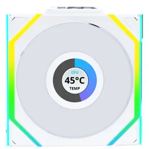 Lian-Li  120 mm UNI FAN SL 2.4GHz Wireless 1.6 LCD RGB Fan - White
