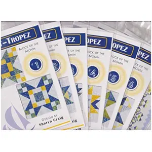 Cozy Quilts Quilting Pattern - Saint-Tropez BOM Series by Sharyn Craig, All Seven Parts (Includes Instructions for Three Project Sizes)