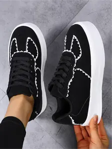 Women's Thick-Soled White Shoes, Summer Colorful Metallic Skate Shoes, Versatile Elevated Casual Sneakers, Suitable for Outdoor Sports & Daily Wear
