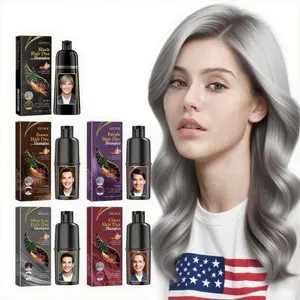 EELHOE Silver Gray Dye Shampoo with Ginseng & Ganoderma: Easy Coloring, Scalp Nourish & Itch Relief Conditioner Haircare hair dye shampoo