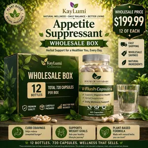 V-Flush Ultimate Wellness Support Trio – Wholesale Box with 12 Tea Bags, 12 Gummies, 12 Capsules for Digestive Health & Energy - Supplement, Fitness