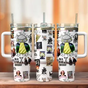 The X Files TV Series 40oz Tumbler With Handle, Movie TV Series Tumbler