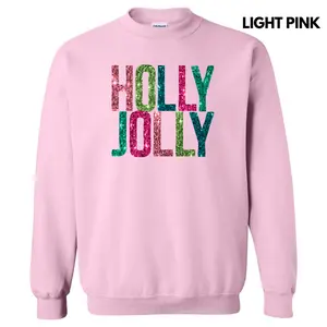 Holly Jolly FAKE Sequins Sweatshirt