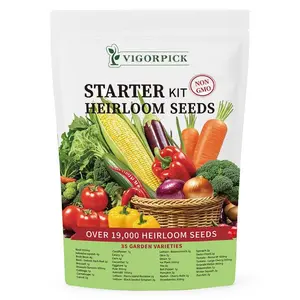 Vegetable Seed Vault Kit - 35 Variety Pack for Home Growing & Planting Survival Seeds Heirloom Vegetable Mix Great Gardening Gift for Any Home Garden