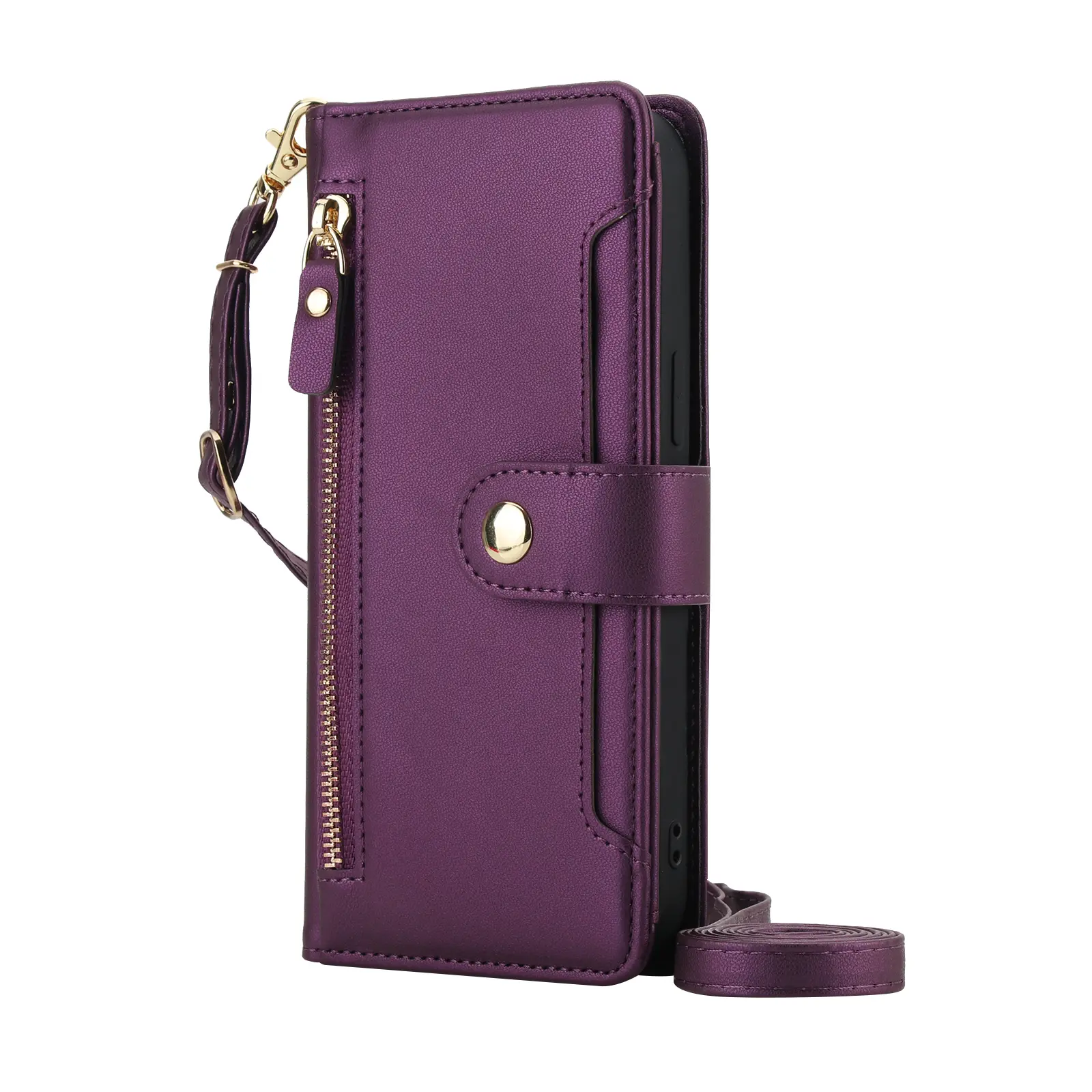 Phone Case For SAMSUNG,Multifunctional Zipper Wallet Phone Case with 7 Card Slots RFID Blocking PU Leather Crossbody Purse Case,Adjustable Shoulder Strap & Wrist Lanyard, Magnetic Snap Kickstand Flip Phone Cover,Cash Coin Pocket Shockproof TPU Inner Case