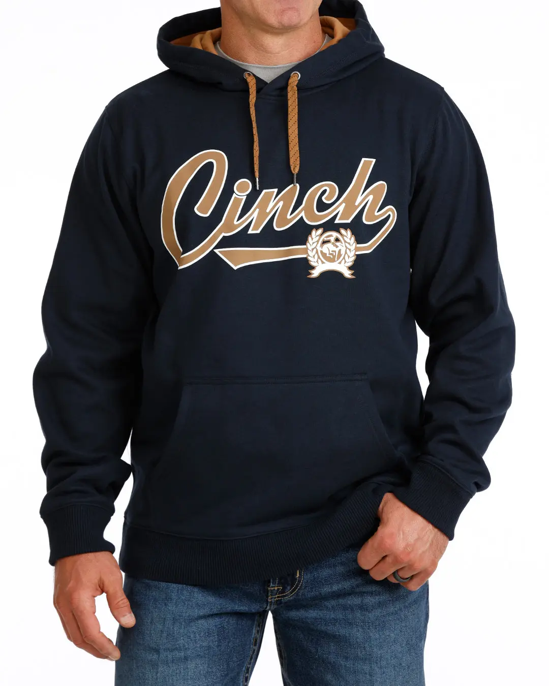 Cinch Men's Navy Logo Hoodie