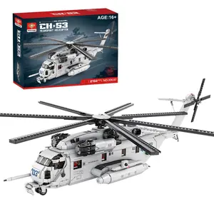 Mocsage MOC-127265 CH-53E Super Stallion 1/35 Scale Modern Military-themed Small Particles Building Blocks Set (2240PCS) Model Kit building block sets