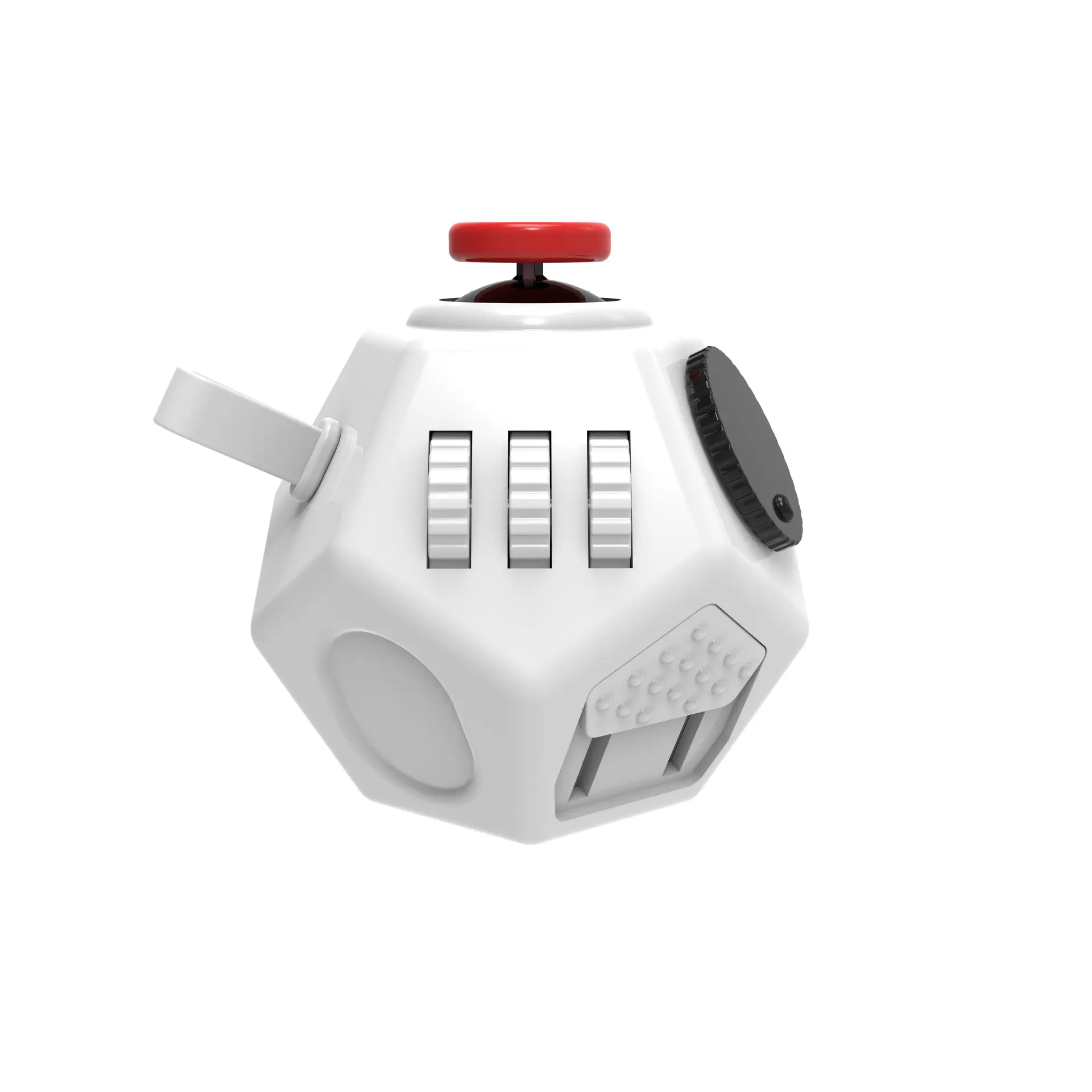 Fidget Toys Cube, Stress Toys, Adults Antistress Relief Dice Anxiety Attention Plastic Gaming Stress, Sensory Toys Relief Stress for Kids Adults Improve Focus (White)