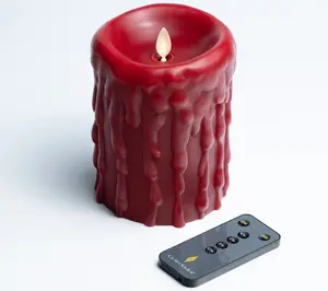Luminara 5" Heavy Wax Drip Flameless Candle wit h Remote Luminara 5" Heavy Wax Drip Flameless Candle wit h Remote