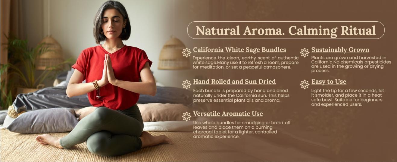 (Pack of 3)-Smudges & Herbs -Premium California White Sage Incense 4 Inches Long. Home Cleansing Incense,Fragrance,Meditation,Smudging Rituals.California Smudge Sticks Rituals -4 Inch
