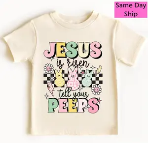 Youth & Toddler Jesus Is Risen Toddler Shirt, Easter Holiday Faith Youth Tee, gifts
