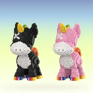 Unicorn Design Building Blocks, 4500pcs/set DIY Small Building Block Model, Stem Building Block, Creative Toy, Decompression Toy, Suitable for Birthday Gift