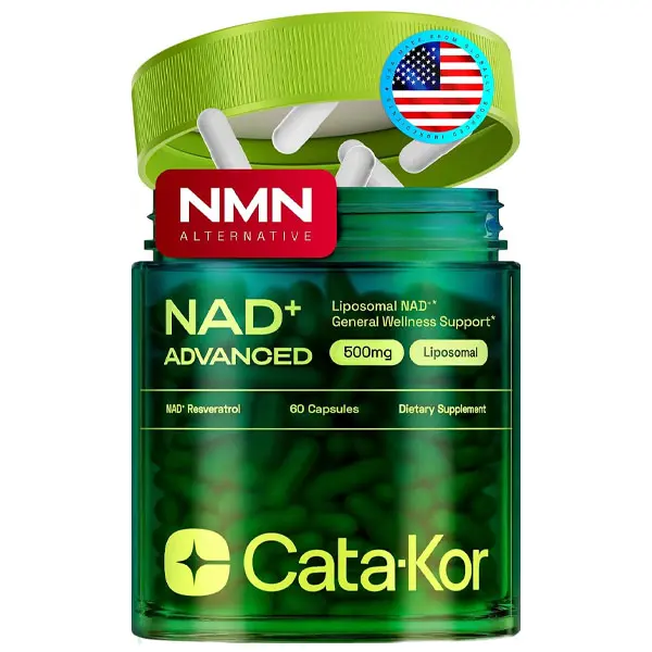 Cata-Kor Liposomal NAD Resveratrol Supplement – NMN Supplement Alternative – Third-Party Tested – Advanced NAD Supplement for Women & Men – 30-Day Supply