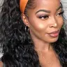 Women's 20-Inch Headband Curled Wig, Deep Wave Synthetic Fiber, Fashion Synthetic Curly Wigs, Long Wavy & Curly Hair Wigs, Perfect for Daily Wear & Special Occasions