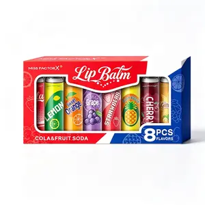 New 8pcs Lip Balm Set, Moisturizing and Smooth, Enhances Lip Color, Low Allergy, Perfect Holiday Gift, Ideal for Dry Lips