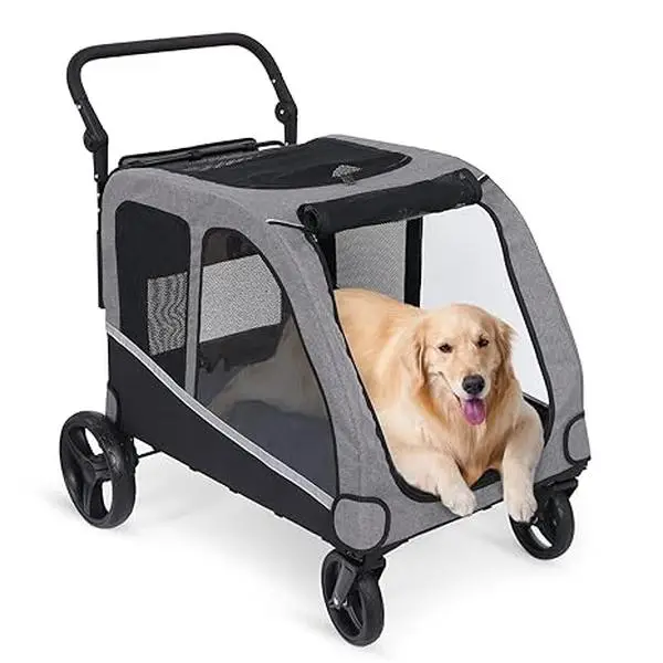 Pet furniture, Dog Wagon, Dog Carriage, Dog Stroller For 2 Dogs, Large Pet Stroller Upgraded Version Dog Stroller For Large Dogs, Extra Large Pet Stro