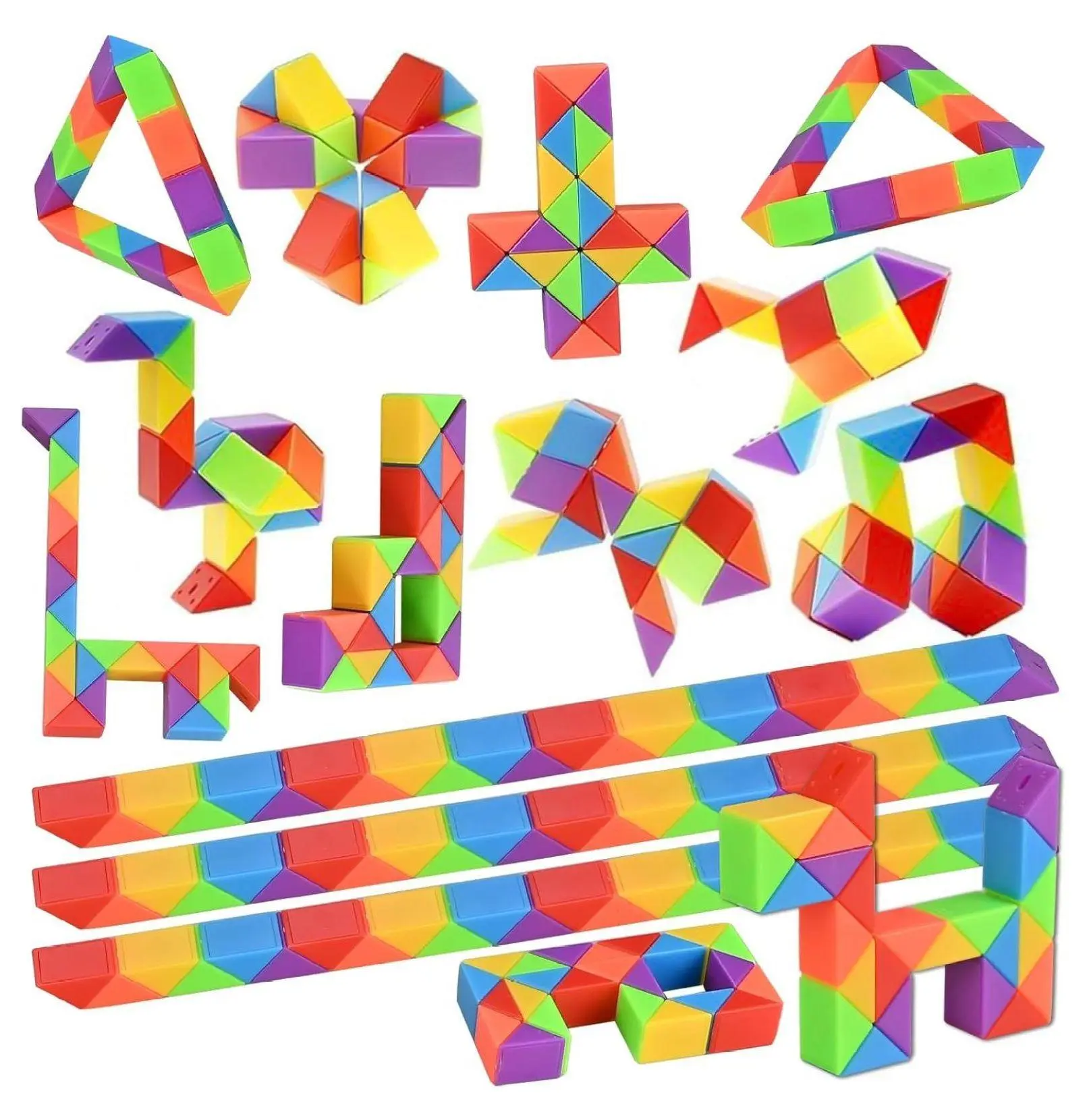Mini Cube Puzzles 80-Pack - 2.4 Inches Per Side Bulk Toys for Teachers, Back-to-School Events, Birthday Party Favors, Travel Games for Kids Ages 4-8, Classroom Prizes, Logic Puzzles, Geometric Cube Pattern
